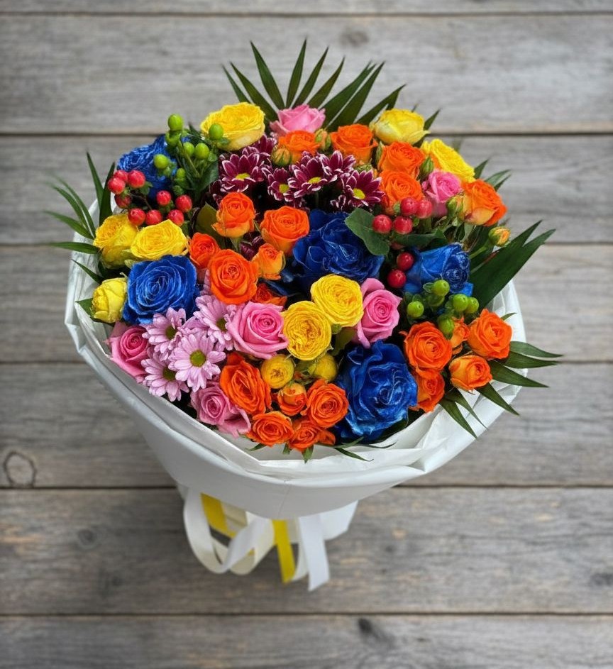 Букет цветов из: Розы и Хризантемы в Мацеста