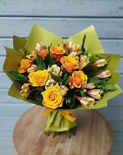 Букет цветов из:  Альстромерии и Розы в Мацеста