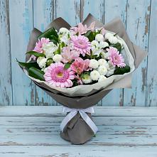 Букет цветов из:  Герберы, Альстромерии и Хризантемы #REPLACE_PRED# Мацеста