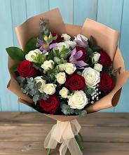 Букет цветов из:  Розы и Альстромерии в Мацеста