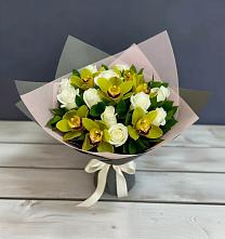 Букет цветов из:  Орхидеи и Розы в Мацеста