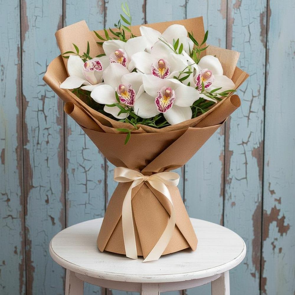 Букет цветов из: Орхидеи и Розы в Мацеста