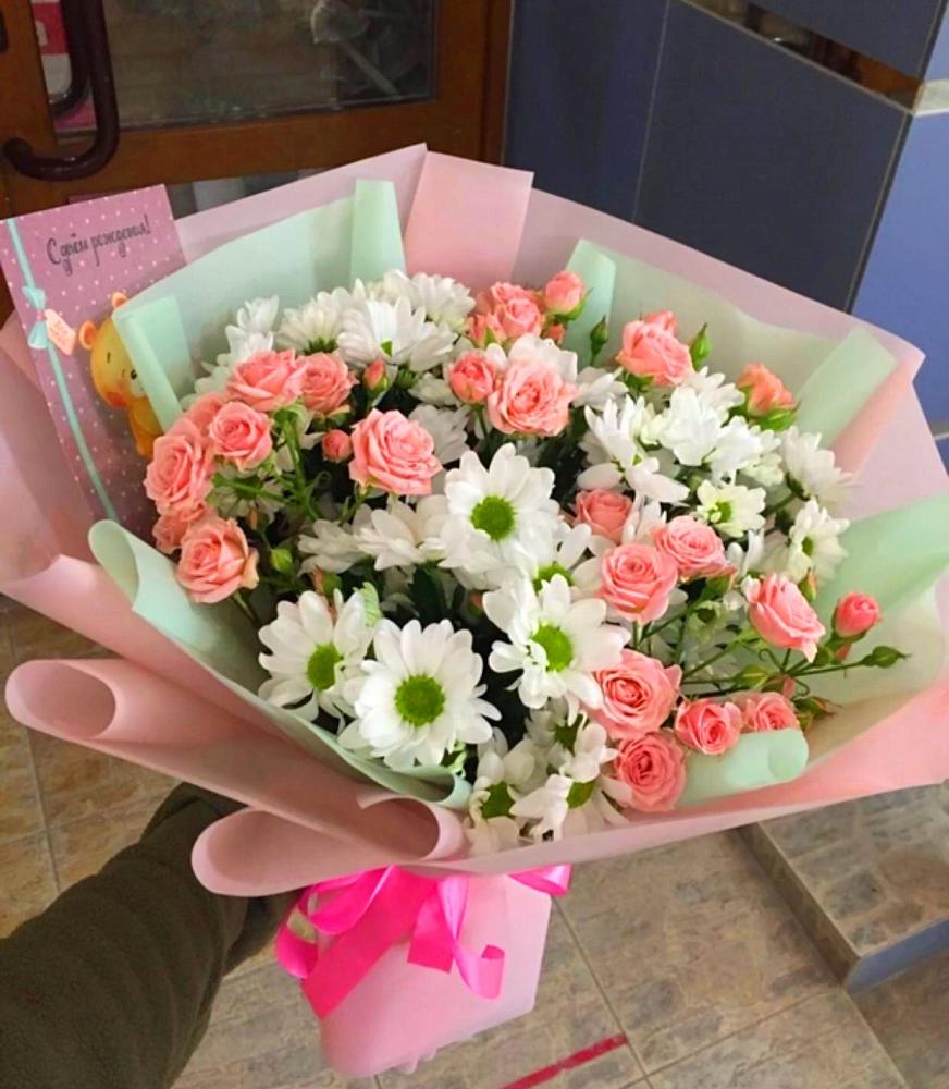 Букет цветов из: Розы и Хризантемы в Мацеста