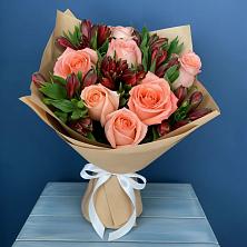 Букет цветов из:  Розы и Альстромерии в Мацеста