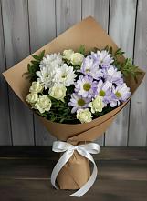 Букет цветов из:  Хризантемы и Розы в Мацеста