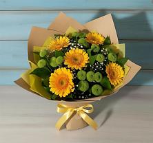 Букет цветов из:  Герберы и Хризантемы в Мацеста