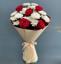 Букет цветов из:  Розы и Хризантемы в Мацеста