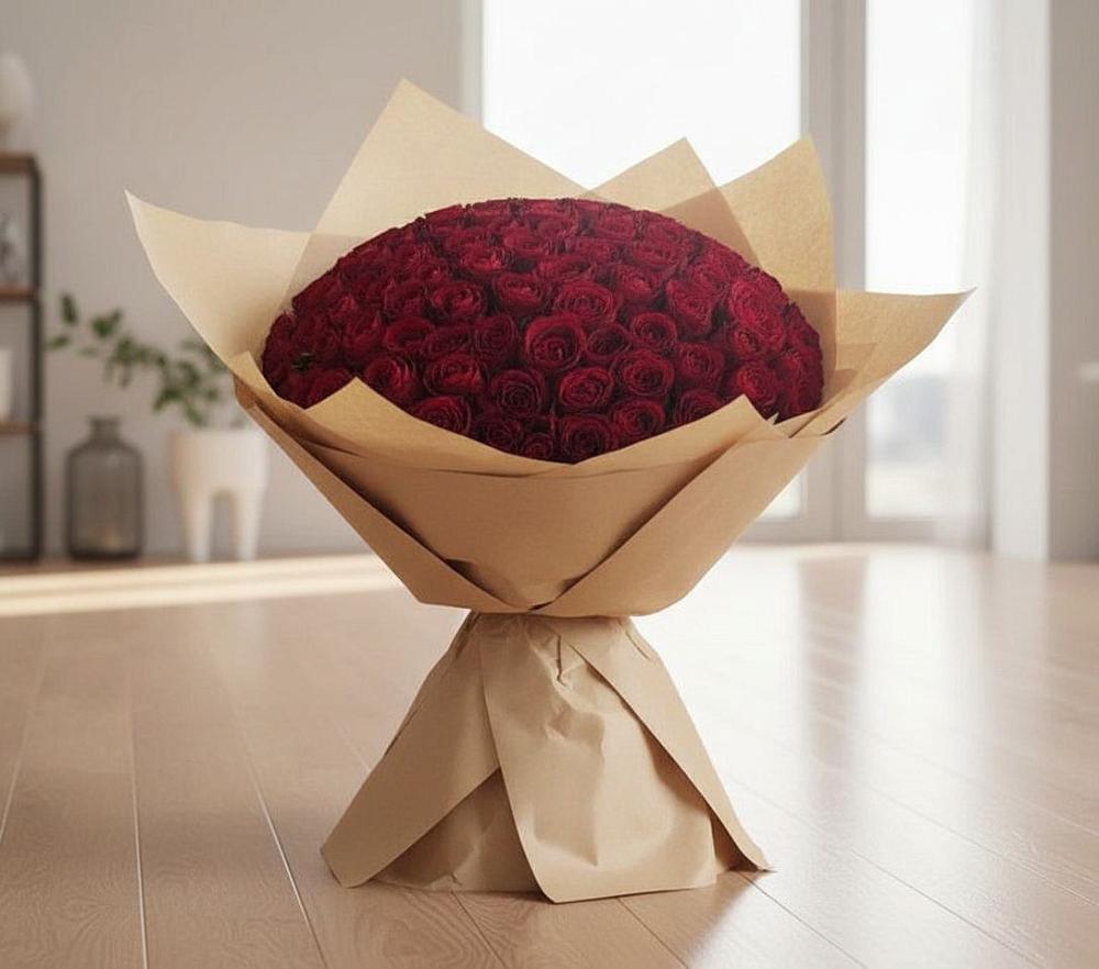 Букет 101 Красная роза в Мацеста