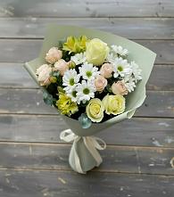 Букет цветов из:  Альстромерии, Розы и Хризантемы в Мацеста