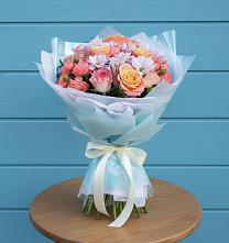 Букет цветов из:  Хризантемы и Розы в Мацеста