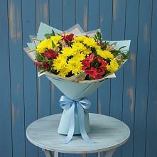 Букет цветов из:  Альстромерии и Хризантемы в Мацеста