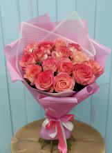 Букет 15 Розовых роз Равель в Мацеста