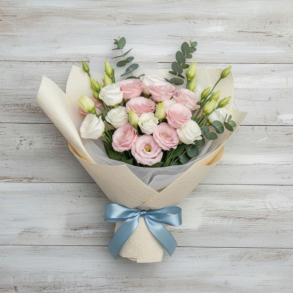 Букет цветов из: Лизиантусы в Мацеста